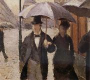 Gustave Caillebotte Detail of Rainy day in Paris oil painting on canvas